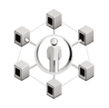 people-circle-blocks-b&w